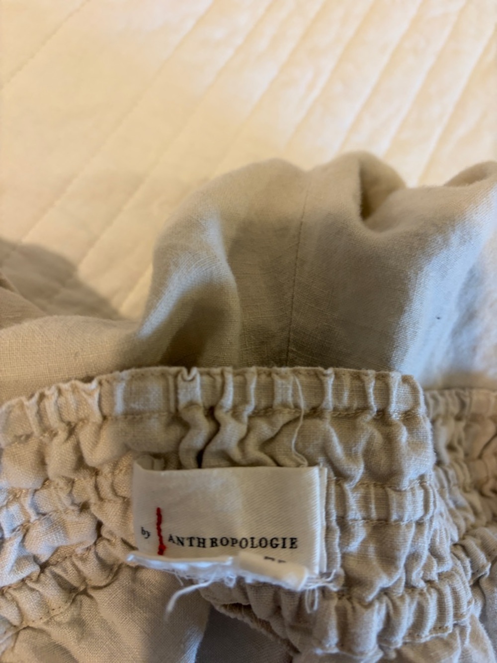 Anthropologie Somerset cropped beige linen pants - Picture 7 of 7
